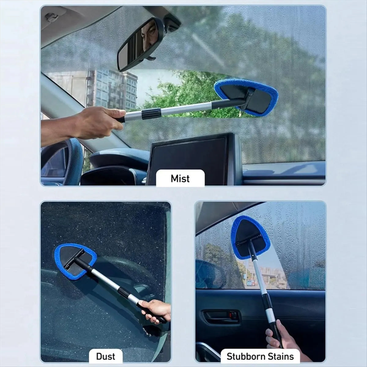 Car Windshield Cleaning Kit – Microfiber Pad & Retractable Handle Peaceful Pleasures Health and Wellness