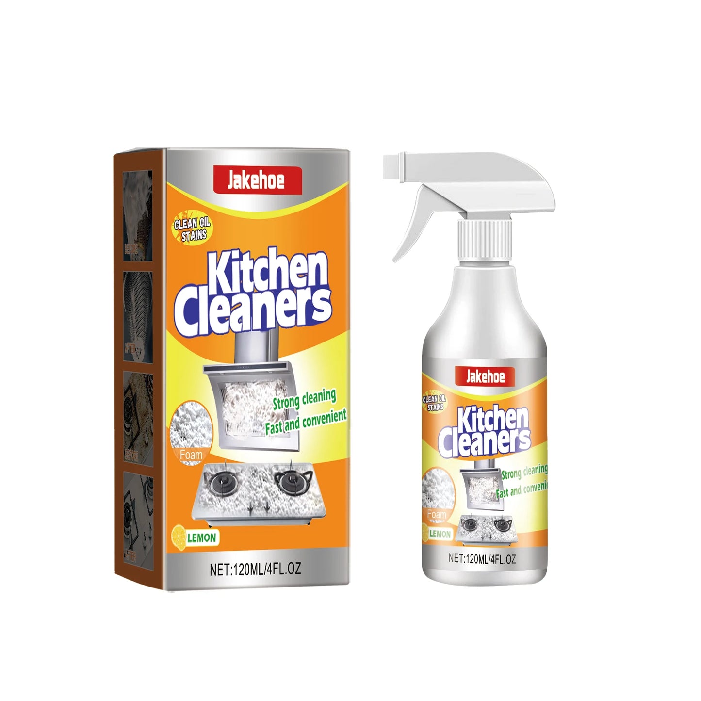 Jakehoe Kitchen Foam Cleaner Spray | Degreaser & Oil Remover