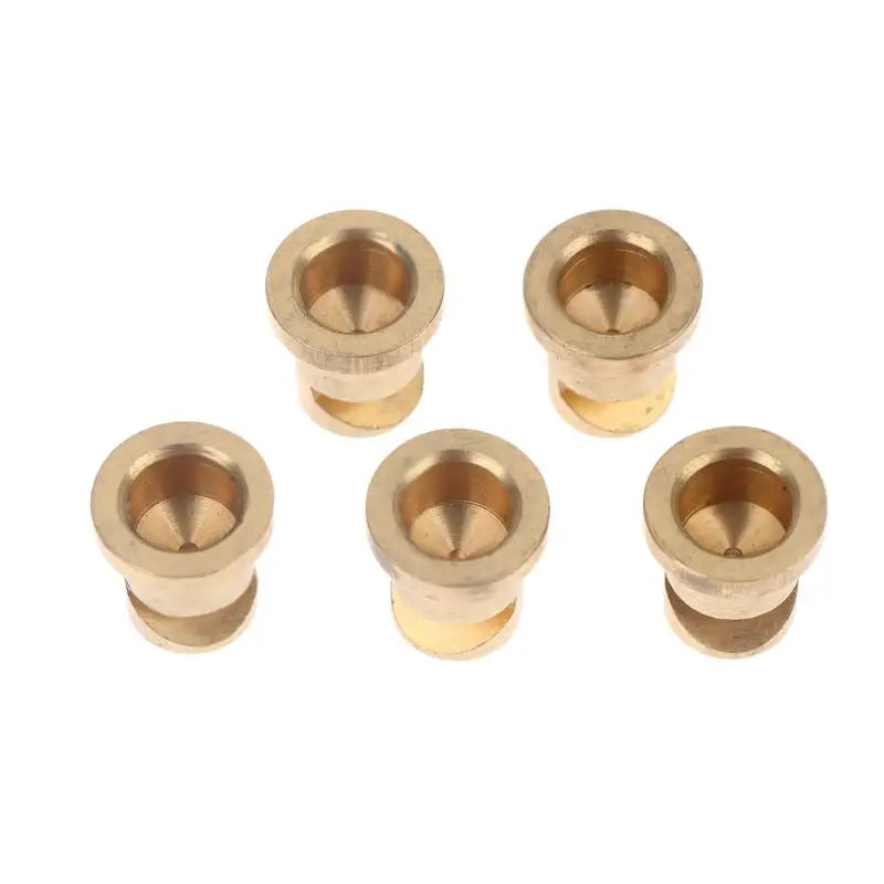 Brass High Pressure Fan Nozzle Set 1/5Pcs 150 Degree Wide Angle Windproof for Garden Patio Cooling Mist Peaceful Pleasures Health and Wellness