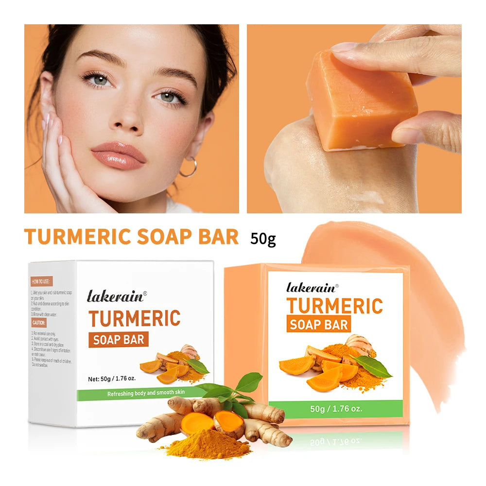 Handmade Turmeric Soap – Brightening Bar for Dark Spots & Face Brightening Soap Bar Peaceful Pleasures Health and Wellness