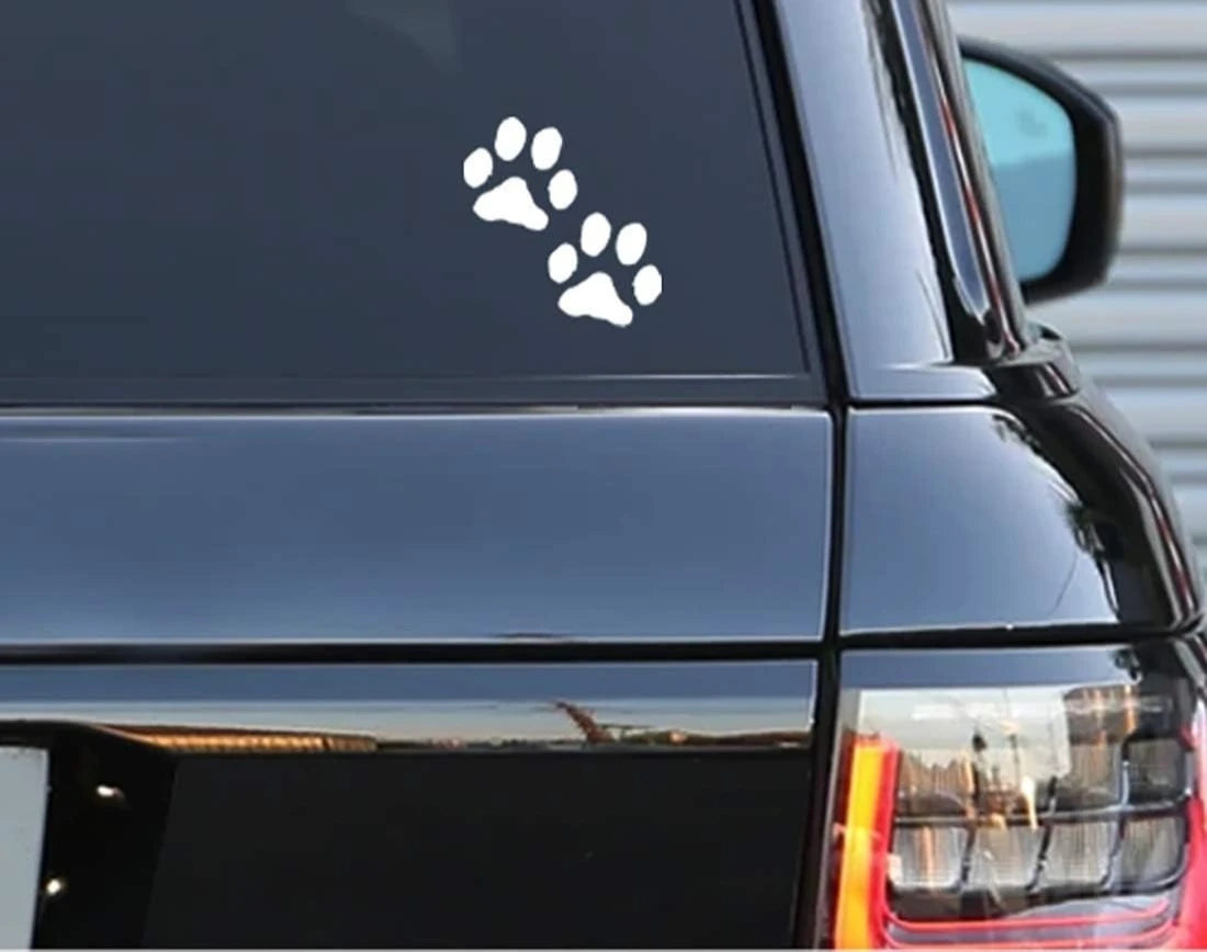 2.1 x 2.2 Puppy Dog Paw Footprint Vinyl Decals Stickers for Cars, Trucks, Laptop Peaceful Pleasures Health and Wellness