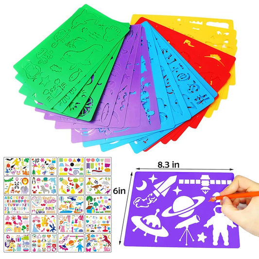 Kids Drawing Stencils 300+ Patterns Templates Plastic Stencil Girls Peaceful Pleasures Health and Wellness