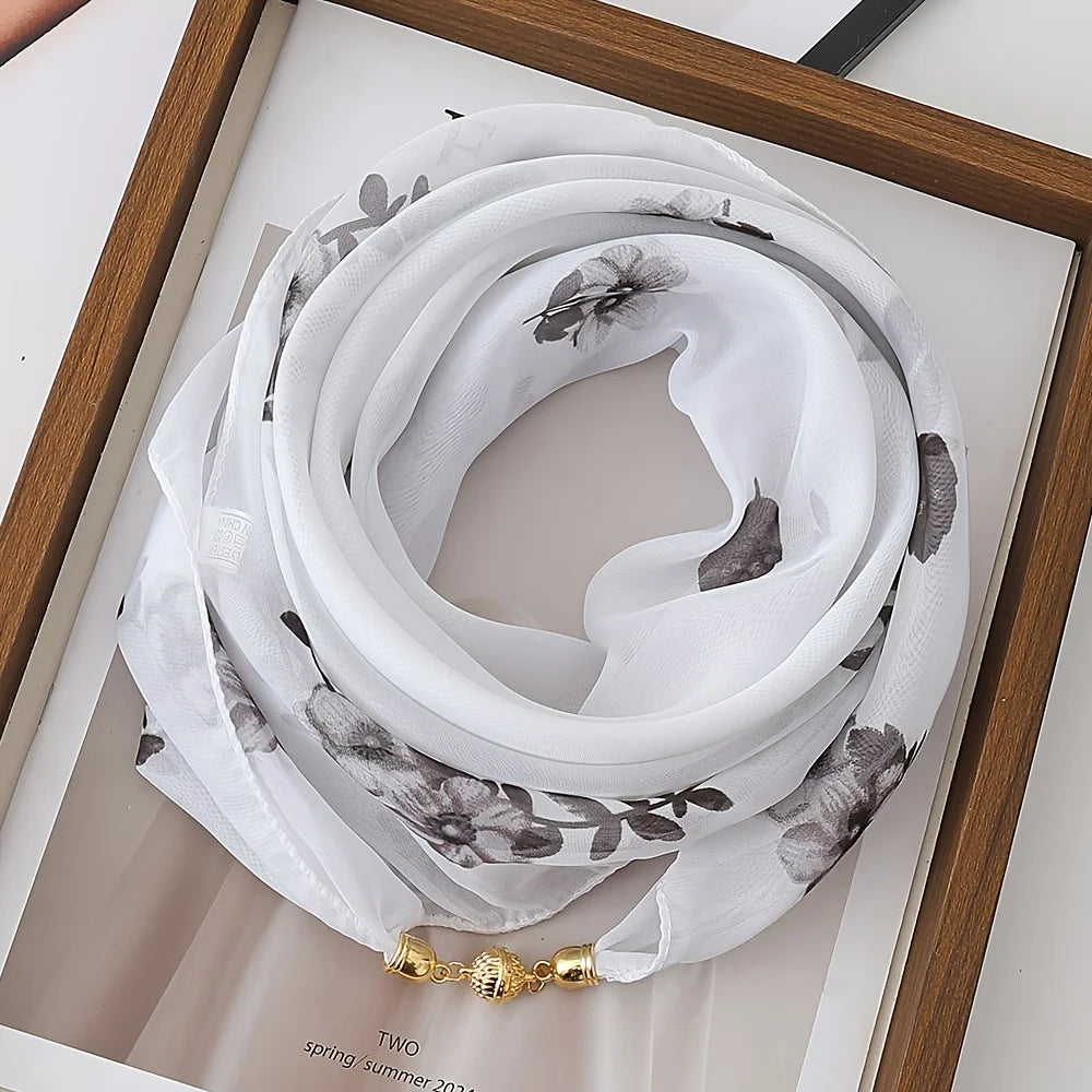 Women's Lightweight Chiffon Satin Scarf – Hair Wrap & Neck Cover Chiffon Head Scarf Peaceful Pleasures Health and Wellness