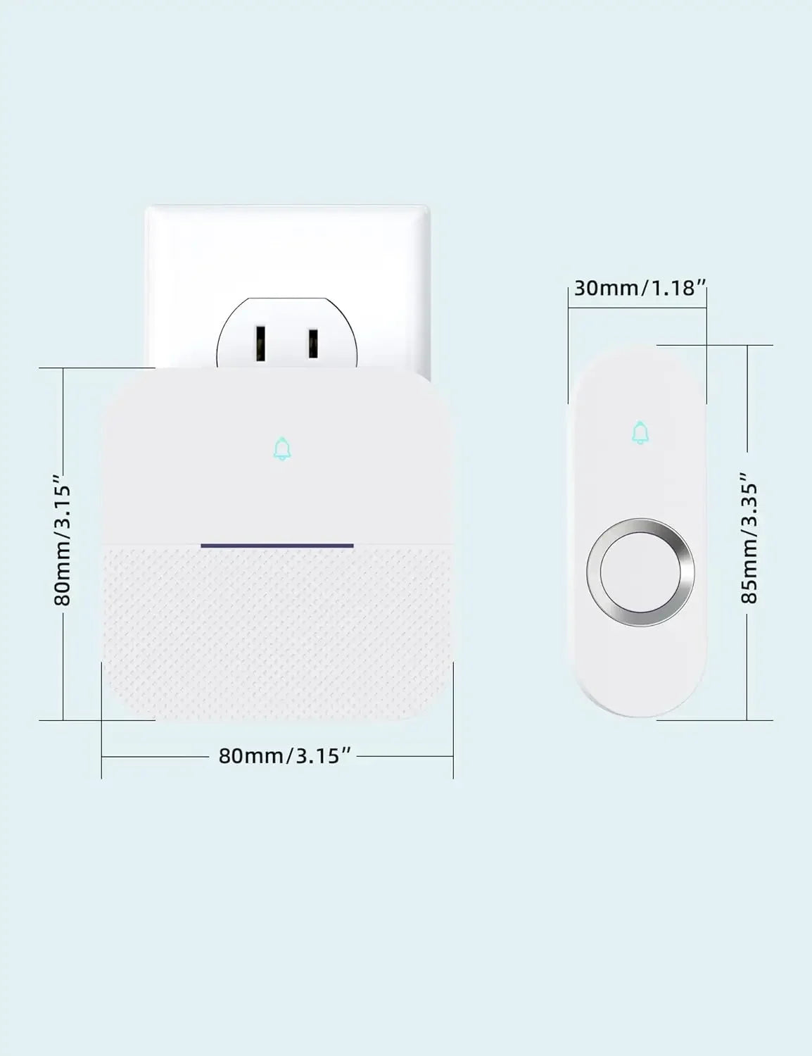 Waterproof Wireless Doorbell – 1000ft Range, 58 Chimes & LED Flash Smart Home & Security Peaceful Pleasures Health and Wellness