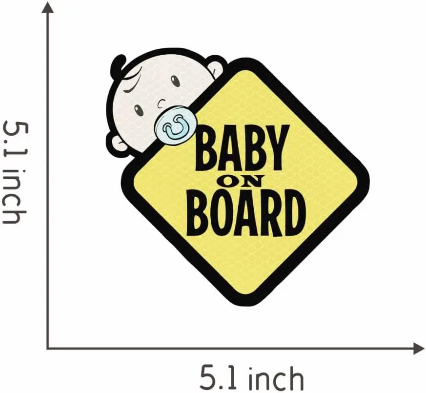 Baby on Board Reflective Waterproof Car Safety Sticker