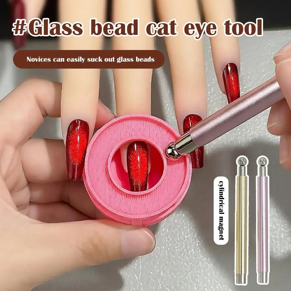 Cat Eye Magnet Nail Art Tool – Double-Ended Magnetic Bead Stick for Gel Nails Peaceful Pleasures Health and Wellness