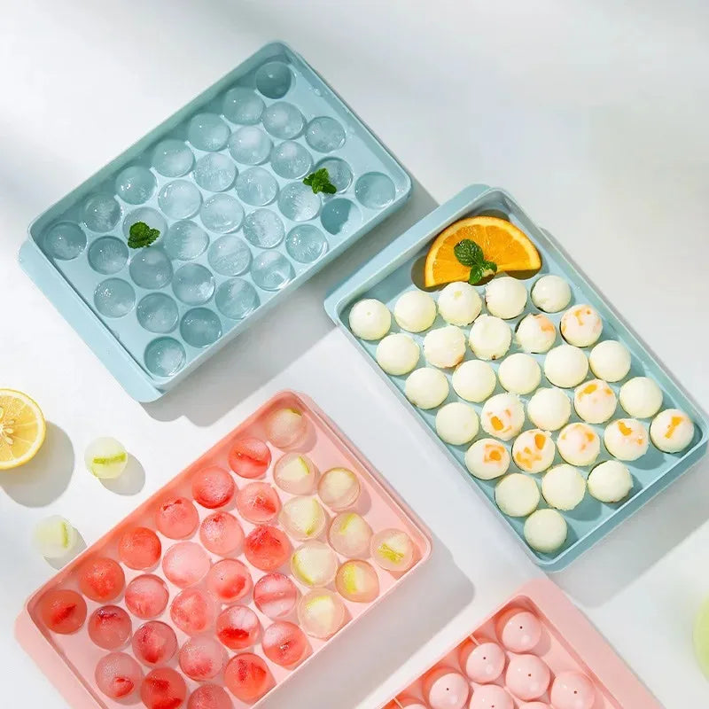 Family 33 Ice Cube Trays Hockey PP Mold Frozen Whiskey Ball Popsicle Fridge Ice Cube Box Lollipop Making Gifts Kitchen Tools Peaceful Pleasures Health and Wellness