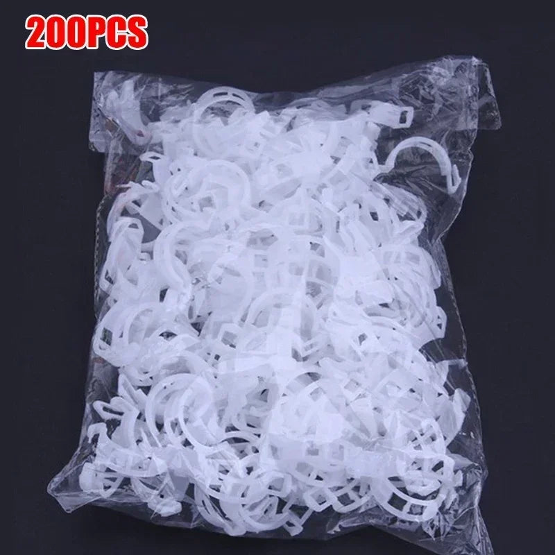 Plant Clips Supports Reusable Plastic Connects Fixing Vine Tomato Stem Grafting Vegetable Plants Orchard and Garden Tools Peaceful Pleasures Health and Wellness 200pcs