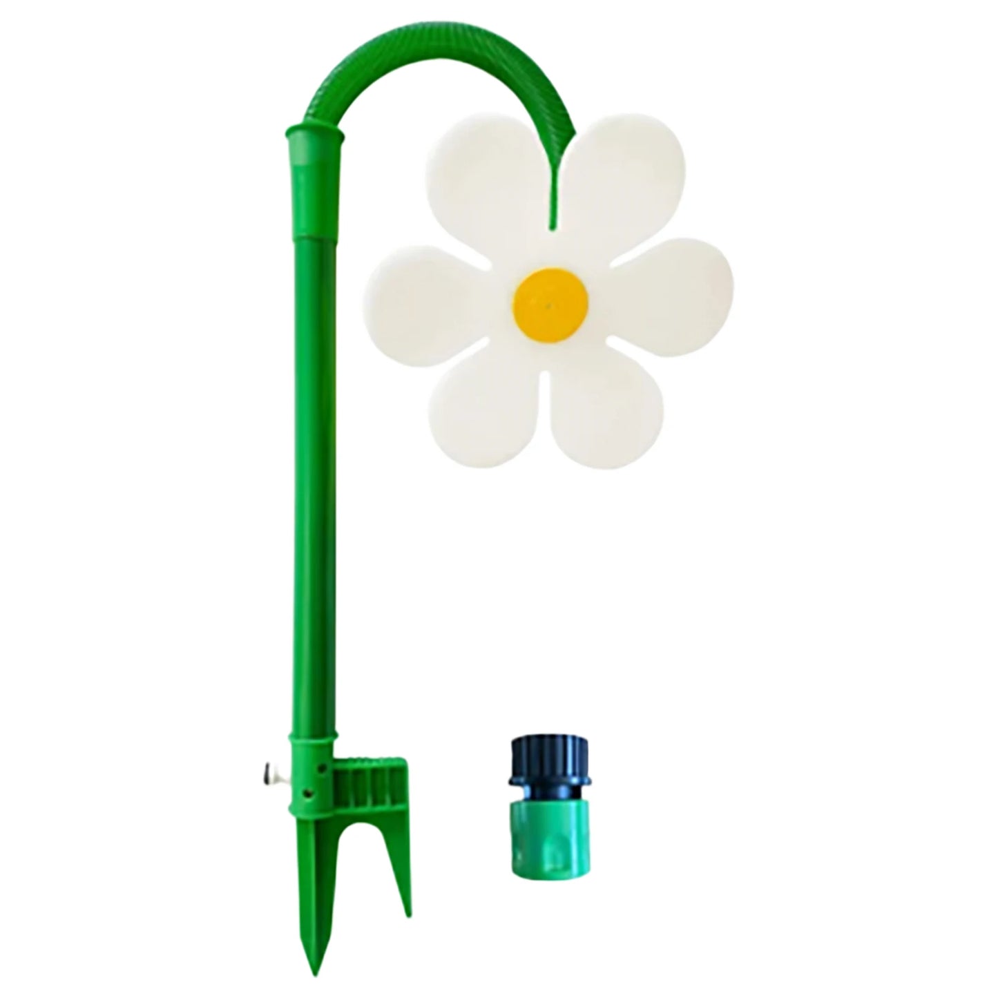Crazy Daisy Sprinkler 360 Degree Rotating Crazy Dancing Flower Water Sprinklers Flower Sprinkler for Yard Watering Dogs Playing Peaceful Pleasures Health and Wellness White