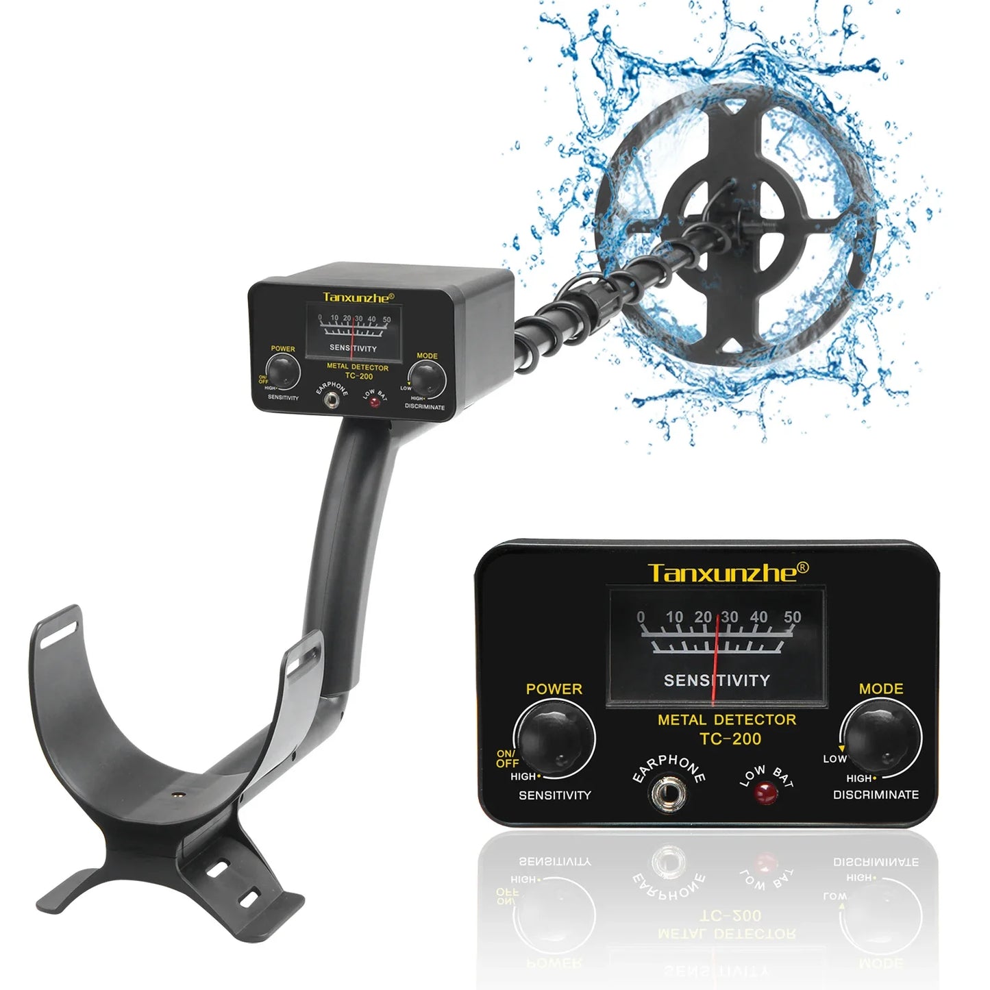 TC-200 New Upgrade Metal Detector Underground Wire Iron Metal Gold Detector Adjustable Tracker for Treasure Search Peaceful Pleasures Health and Wellness TC-200
