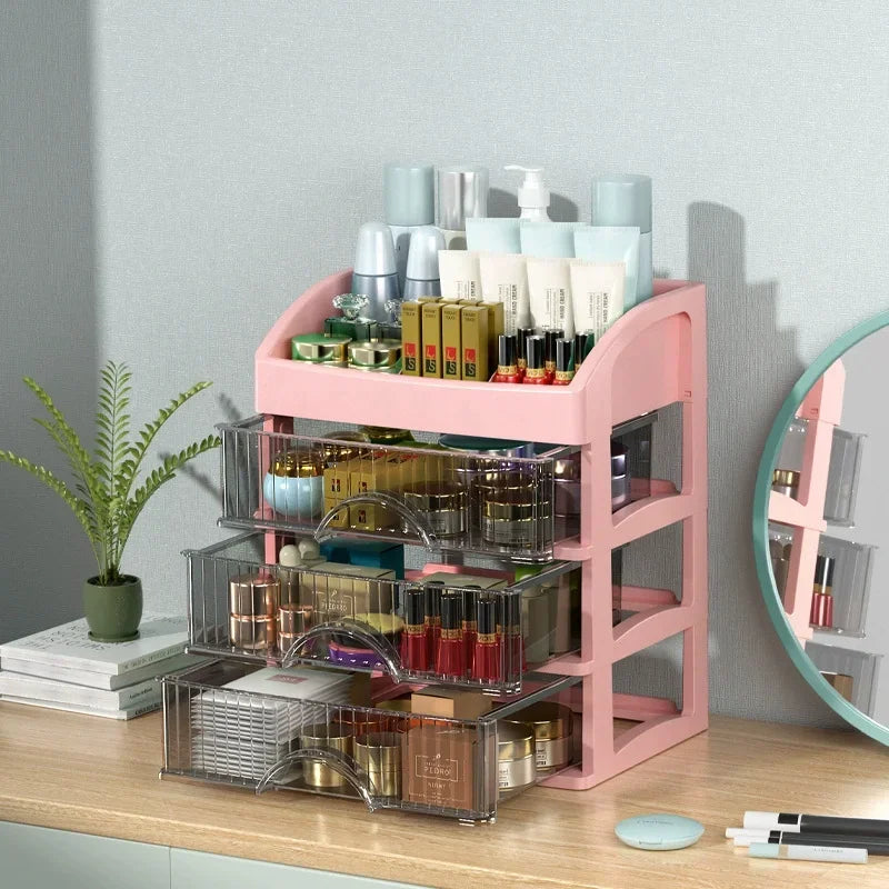 Large Capacity Drawer Makeup Organizer & Lipstick Holder