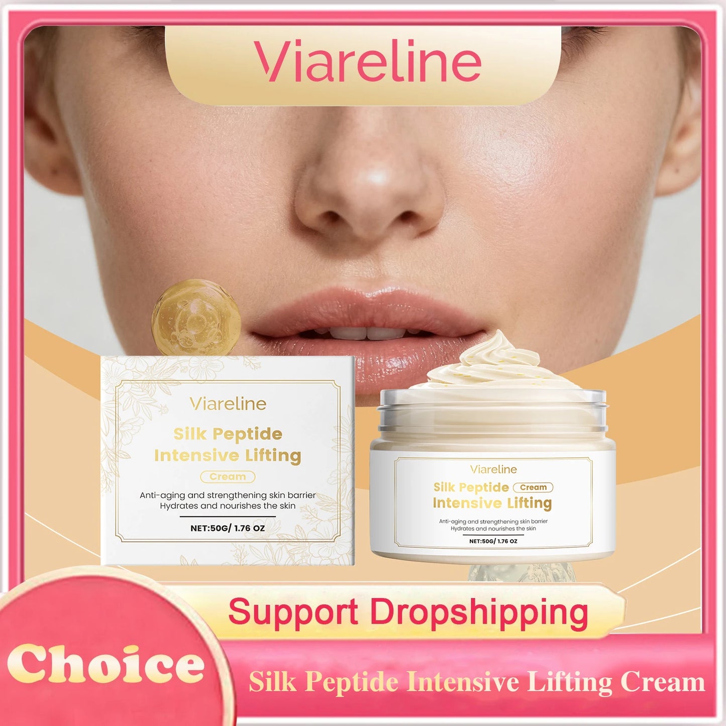 Viareline Silk Peptide Lifting & Firming Face Cream 50g