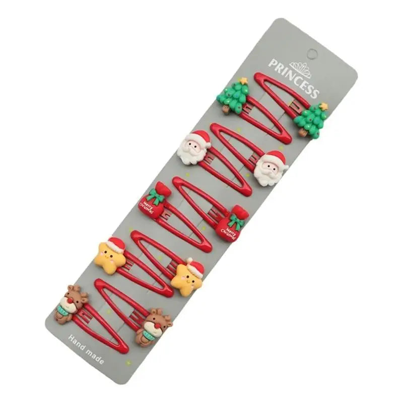Christmas Hair Clips for Girls – Holiday Barrette Set 8–10pc