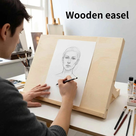 Portable Foldable Wooden Desktop Easel – Tilting Sketching Stand Desktop Art Easel Peaceful Pleasures Health and Wellness
