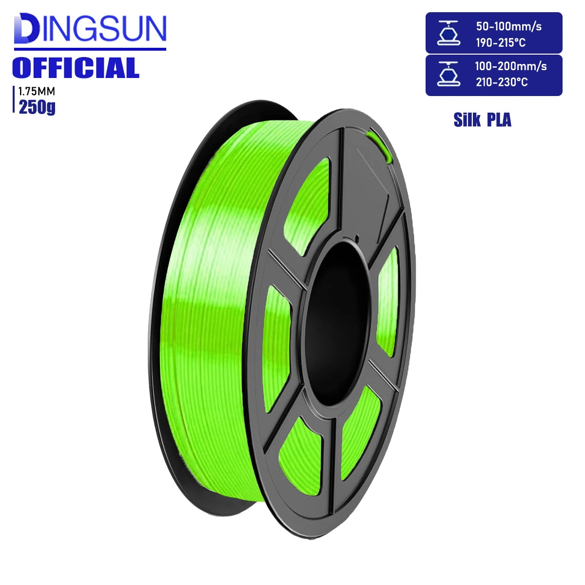 Silk PLA Filament 1.75mm | Metallic Shiny 3D Printer Filament 250g