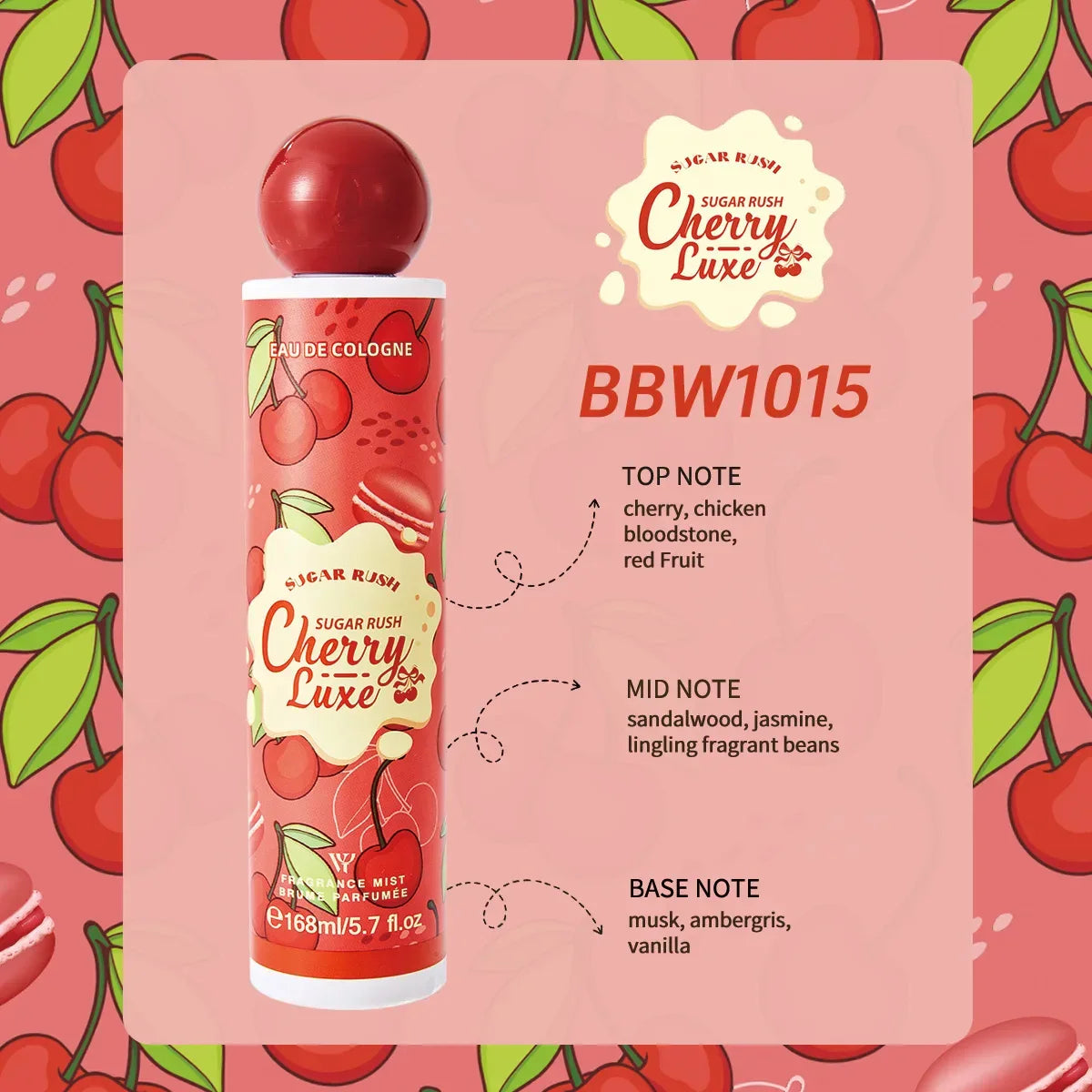 Eelhoe Sugar Gourmand Body Spray – Chocolate Cherry EDT 168ml