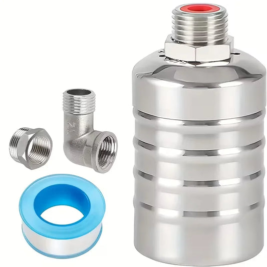 3-Pack Stainless Steel Auto Float Valve 1/2" & 3/4" Water Level Float Valve Set Peaceful Pleasures Health and Wellness