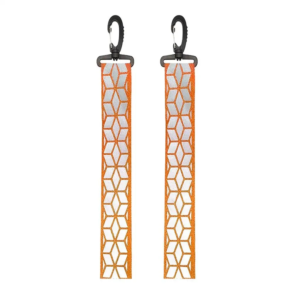 Reflective Safety Pendant Lightweight 360 Degree High-Visibility For Backpack & Keychain Outdoor Night Running Cycling Hiking Peaceful Pleasures Health and Wellness 2PCS orange