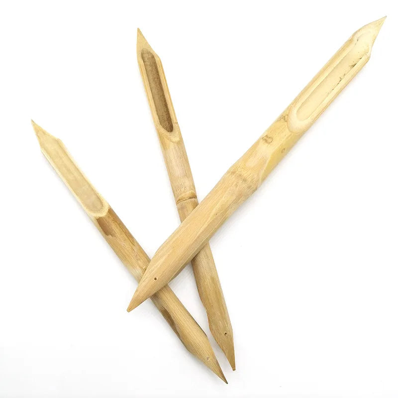 3-Piece Bamboo Reed Pen & Clay Sculpting Tool Set