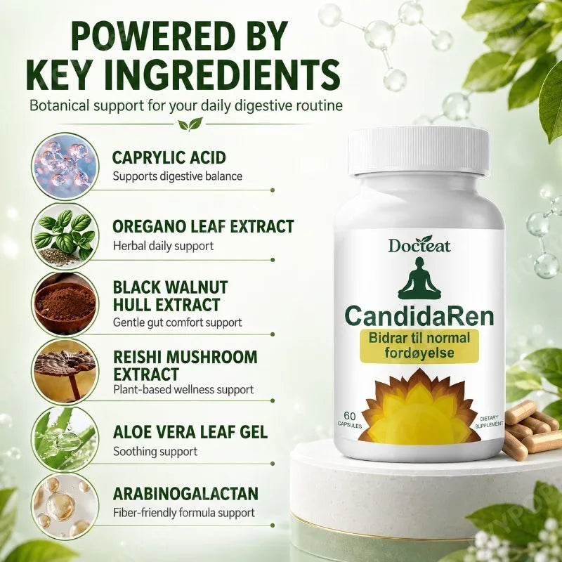 Digestive Wellness Formula – Caprylic Acid, Oregano, Reishi & Aloe
