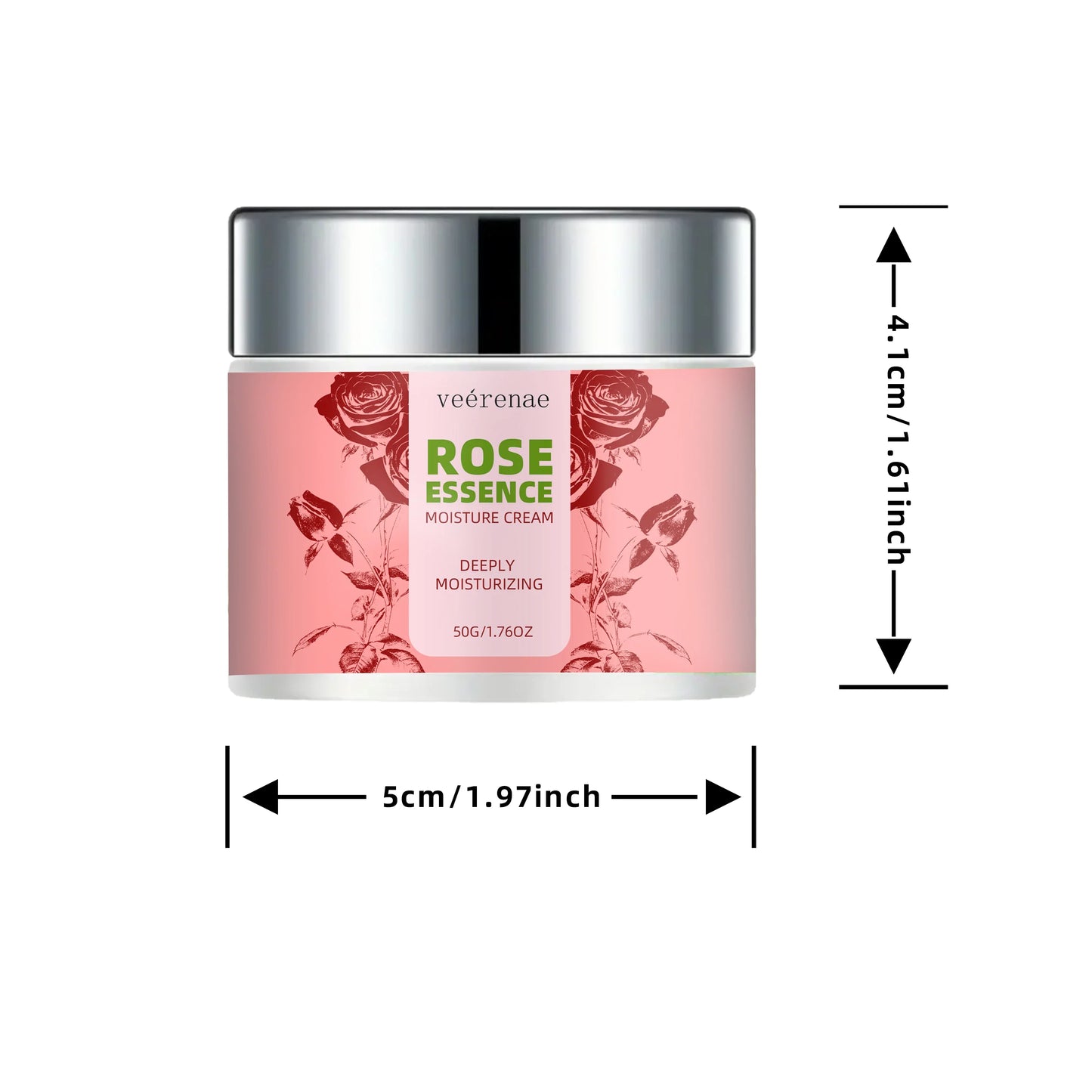 Veérenae Rose & Collagen Moisture Cream – 24H Hydration