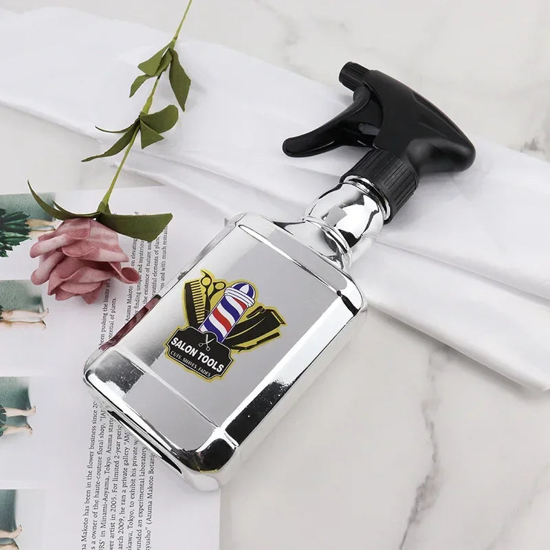 2pcs 300ML Empty Refillable Fine Mist Watering can for Salon Haircut and Barber Stylist Portable Hairdressing Tools Peaceful Pleasures Health and Wellness CN silver300ml