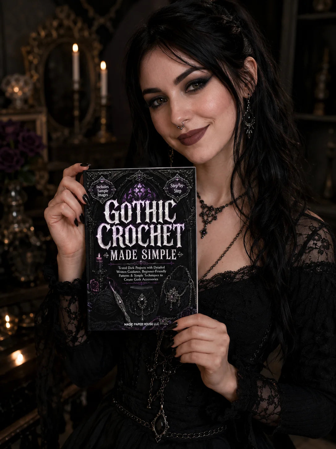 Gothic Crochet Made Simple A5 Guide Dark Accessories Pattern Book