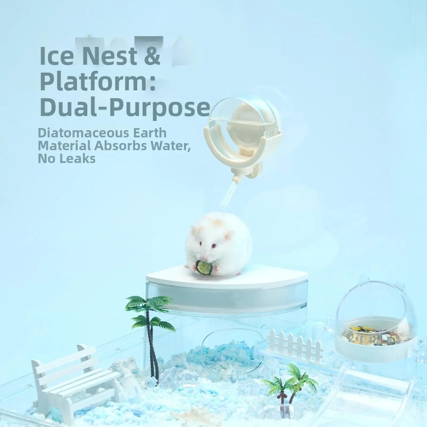 Acrylic Cooling Habitat House for Hamsters, Gerbils & Small Pets