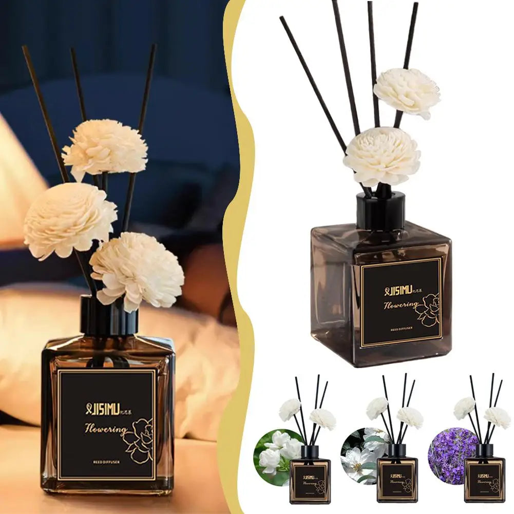 Jasmine lavender Flameless Home Fragrance Liquid Air Freshener Aromatherapy Oil Diffuser Sticks Birthday Gift Decor Peaceful Pleasures Health and Wellness 50ml jasmine