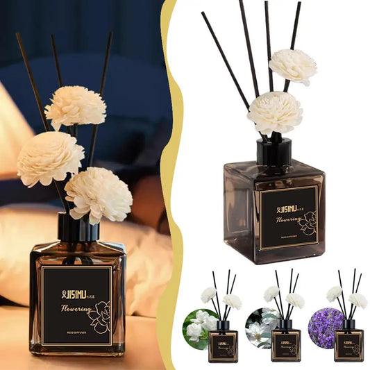 Jasmine lavender Flameless Home Fragrance Liquid Air Freshener Aromatherapy Oil Diffuser Sticks Birthday Gift Decor Peaceful Pleasures Health and Wellness 50ml jasmine