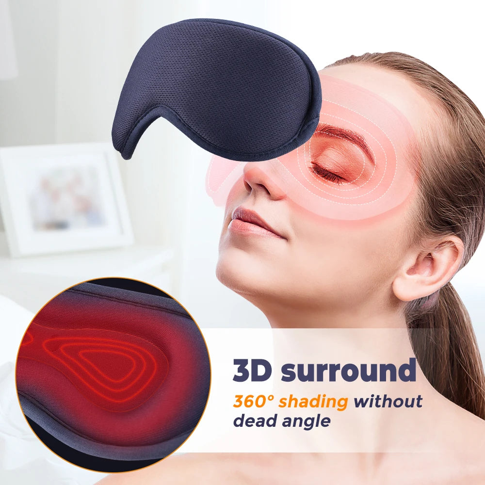 USB Charging Hot Compress Eye Mask Dry Eyes Relief Heated Massage Steam Eyemask with Remote Control Office Sleeping Eye Shade Peaceful Pleasures Health and Wellness