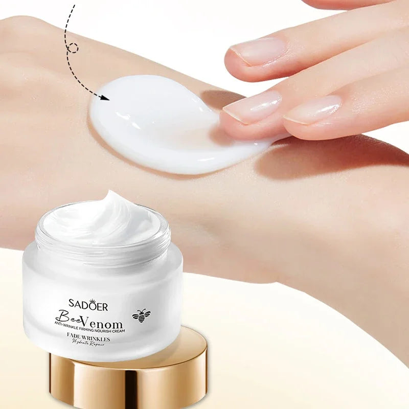 New Bee Venom Anti-aging Face Cream Fade Wrinkle Firming Lifting Facial Cream Forehead Wrinkle Removal Moisturizing Skincare 50g Peaceful Pleasures Health and Wellness