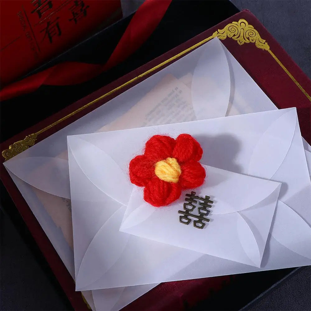 Invitation Stationary For Letter For Card White Postcard Semi-transparent Sulfuric Acid Paper Envelopes Paper Envelopes For DIY Peaceful Pleasures Health and Wellness