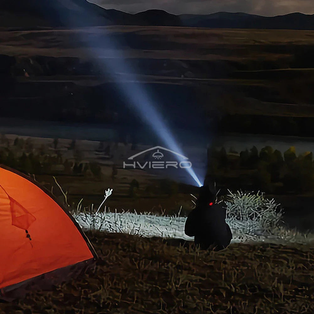 HVIERO COB LED Flashlight & Safety Hammer – USB Rechargeable