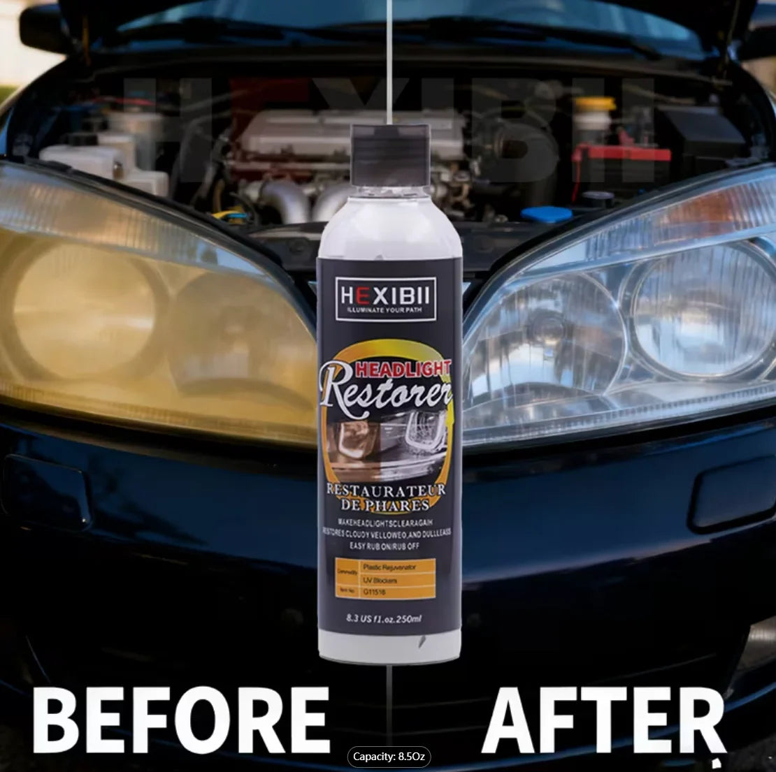 Car Headlight Restoration Fluid – Crystal Coating & Refurbish