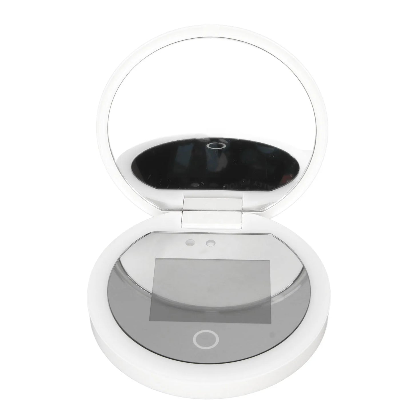 Travel Makeup Mirror UV Sunscreen Testing Camera Light 2X