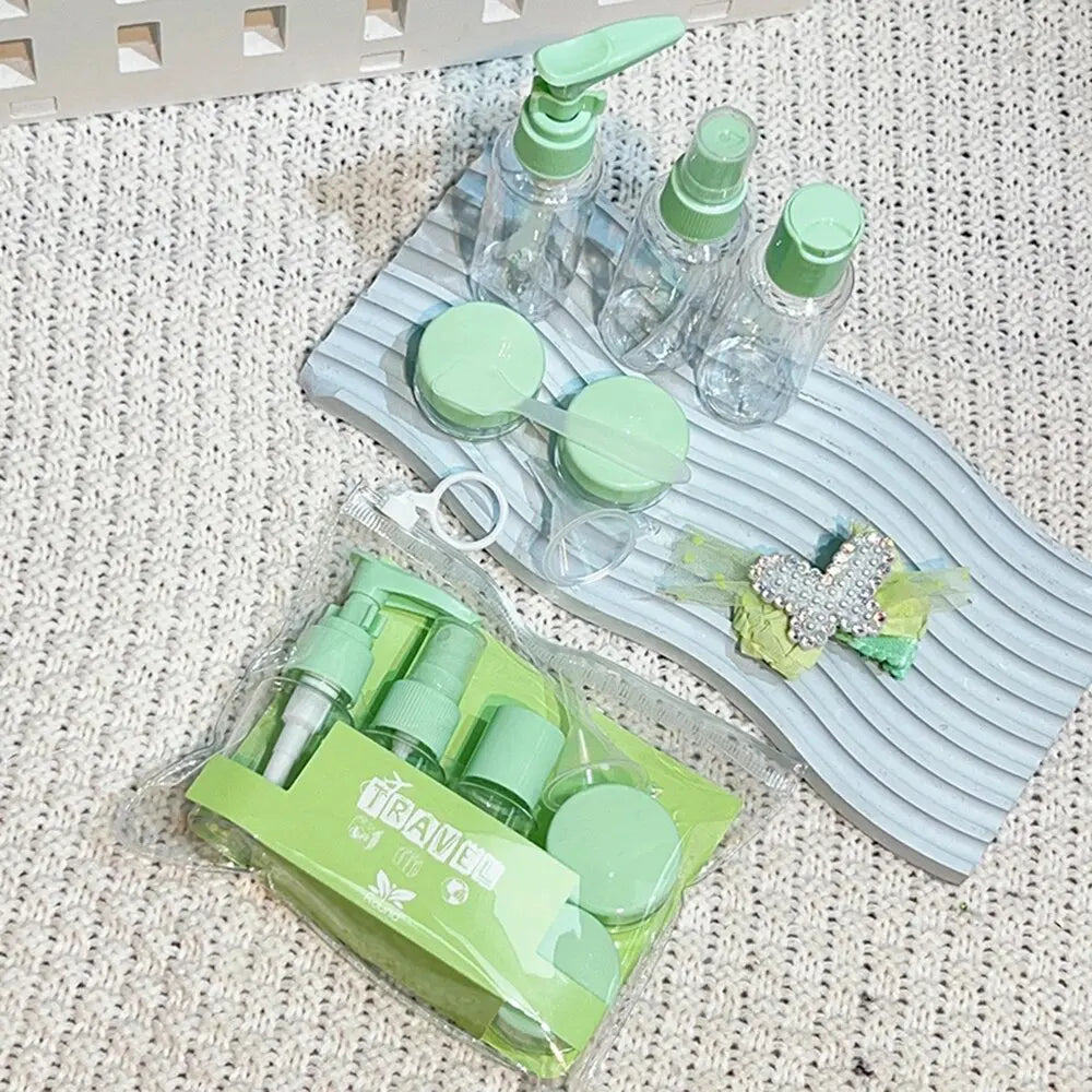 Travel Bottles Kit Leak Proof Portable Toiletry Containers Set Clear Travel Size Cosmetic Containers For Lotion Shampoo Cream So Peaceful Pleasures Health and Wellness