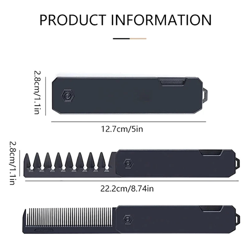 Multifuncional Pocket Folding Combs Plastic Wide Tooth Oil Head Comb Beard Combing Barber Hair Clipper Comb Salon Styling Tools Peaceful Pleasures Health and Wellness