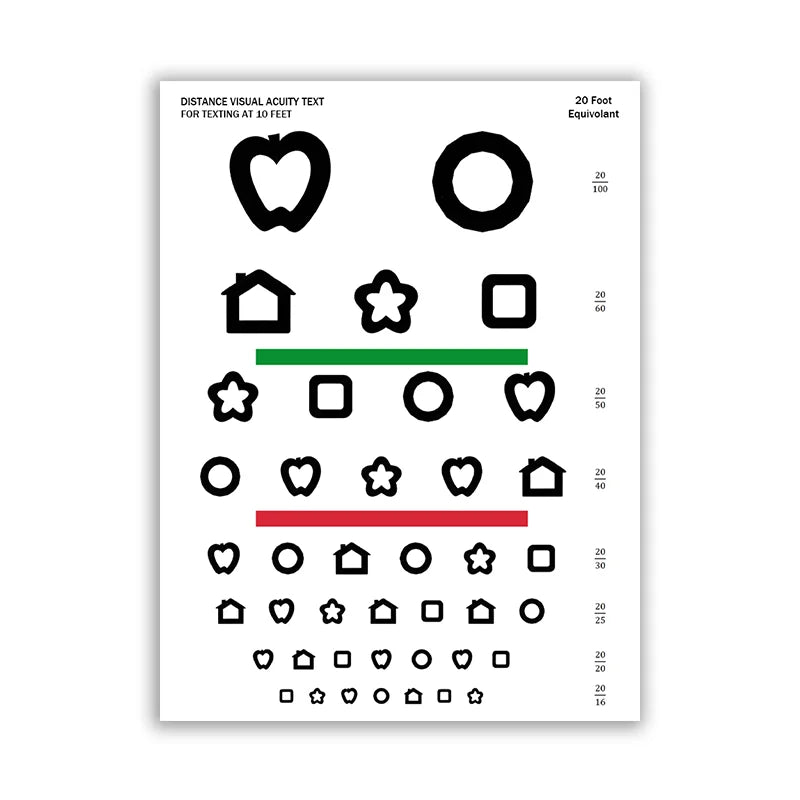 Vision Testing Chart Canvas Wall Art | Optometry Clinic Decor