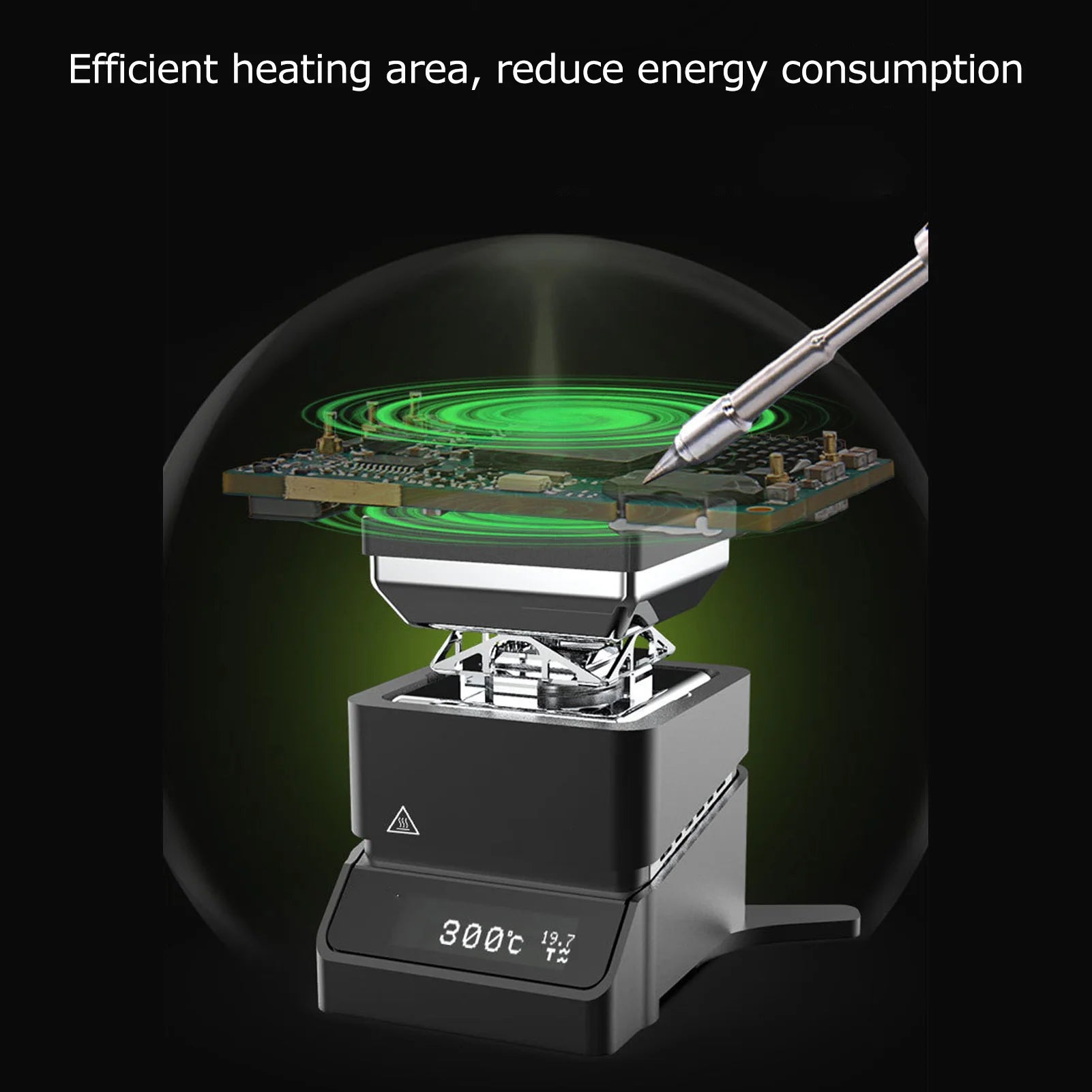 Mini Hot Plate Preheating Station Adjustable Constant Temperature Rework Preheater 60W Mini Rework Welding Heater Peaceful Pleasures Health and Wellness