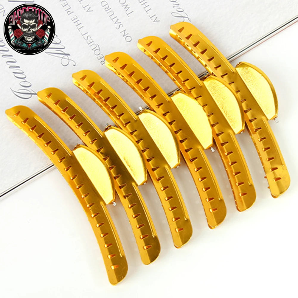 6Pcs/Set Aluminum Metal Hairdressing Hair Clip Salon Thick Haircut Partition Hairpin Barber Fixing Styling Hair Clip Accessories Peaceful Pleasures Health and Wellness