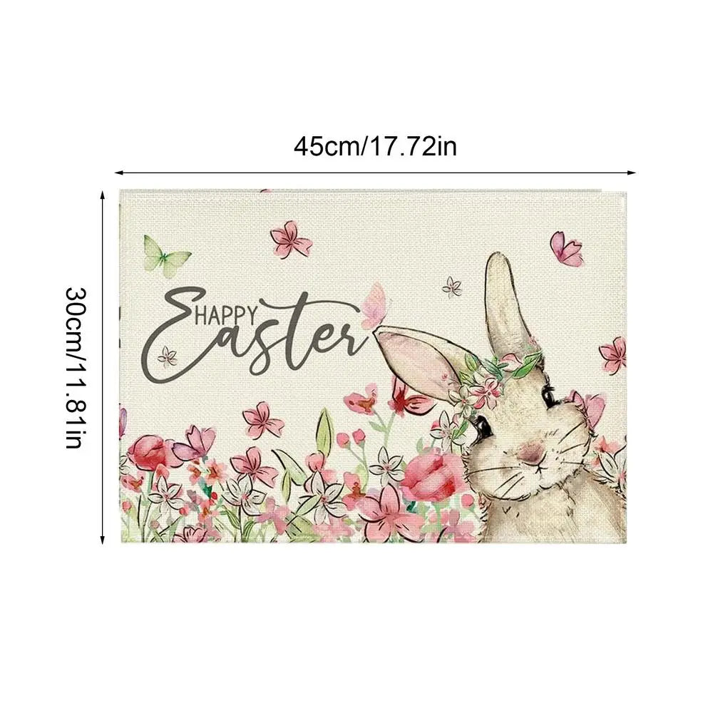 Easter Bunny Placemat | Spring Rabbit & Egg Print Table Mat