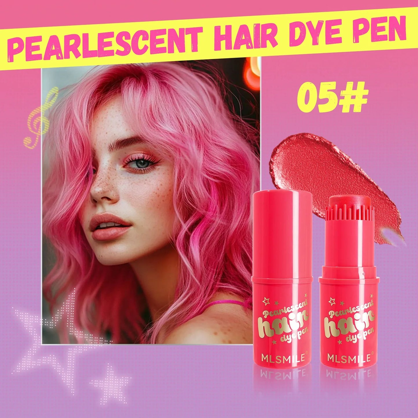 6-Color Pearl Shimmer Temporary Hair Chalk Stick | Party & Cosplay