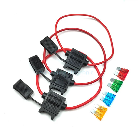 ATC Medium Blade Waterproof Fuse Holder For Automobile 32V 16/14/12AWG Standard Fuse Insert 5A 7.5A 10A 15A 20A 25A 40A Peaceful Pleasures Health and Wellness 12AWG 10A