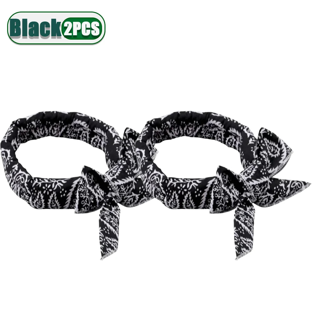 Pet Cooling Bandana for Dogs & Cats – 2-Pack Ice Scarf