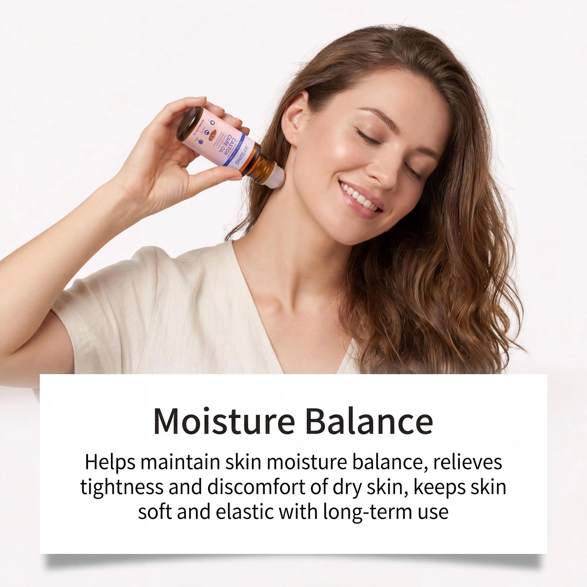 Natural Organic Castor Oil With Rose Quartz Roller Skin Care Essential Oil Moisturize Nourish Skin Barrier Hair Growth Products Peaceful Pleasures Health and Wellness