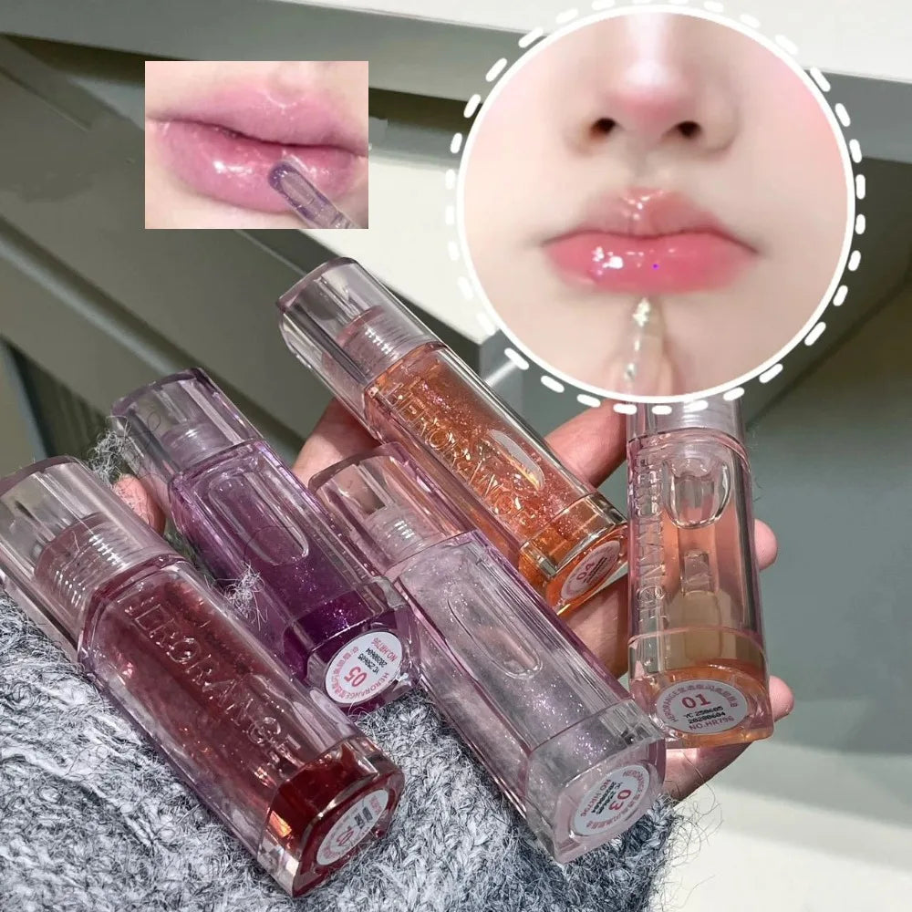 Sparkling Glitter Lip Oil Gloss – Hydrating Mirror Shine