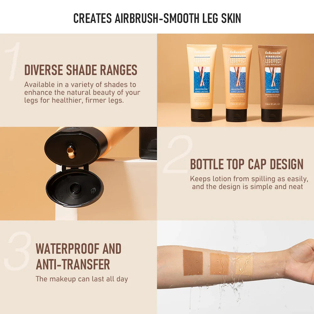 Leg Makeup Lotion – Waterproof Body Foundation & Bronzing Cream