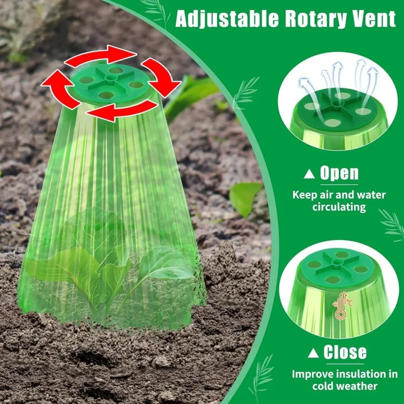 Seedling Protector Caps & Snail Collars – 5 or 10 Pack