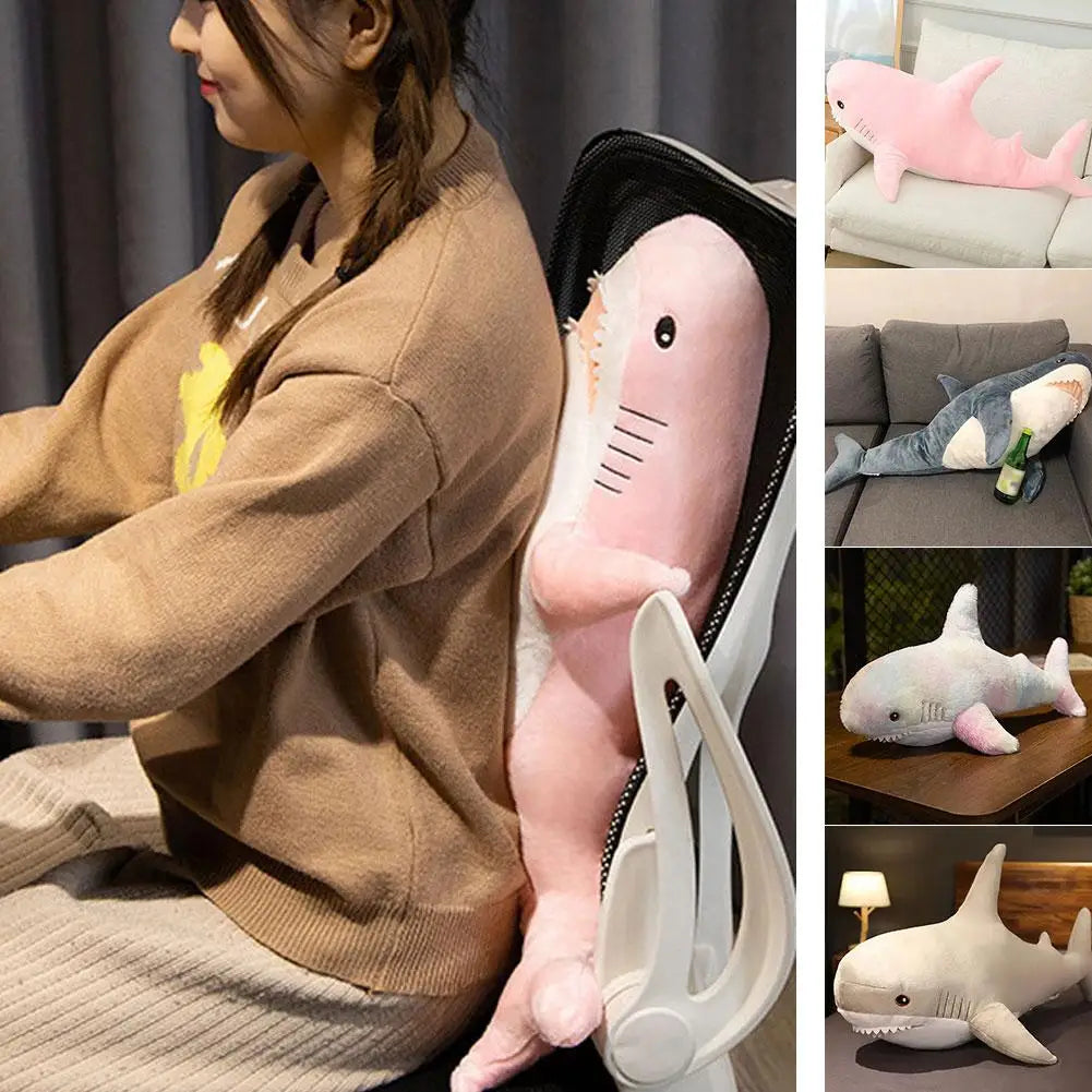 Soft Plush Shark Stuffed Animal Pillow Cushion | Fun Gift
